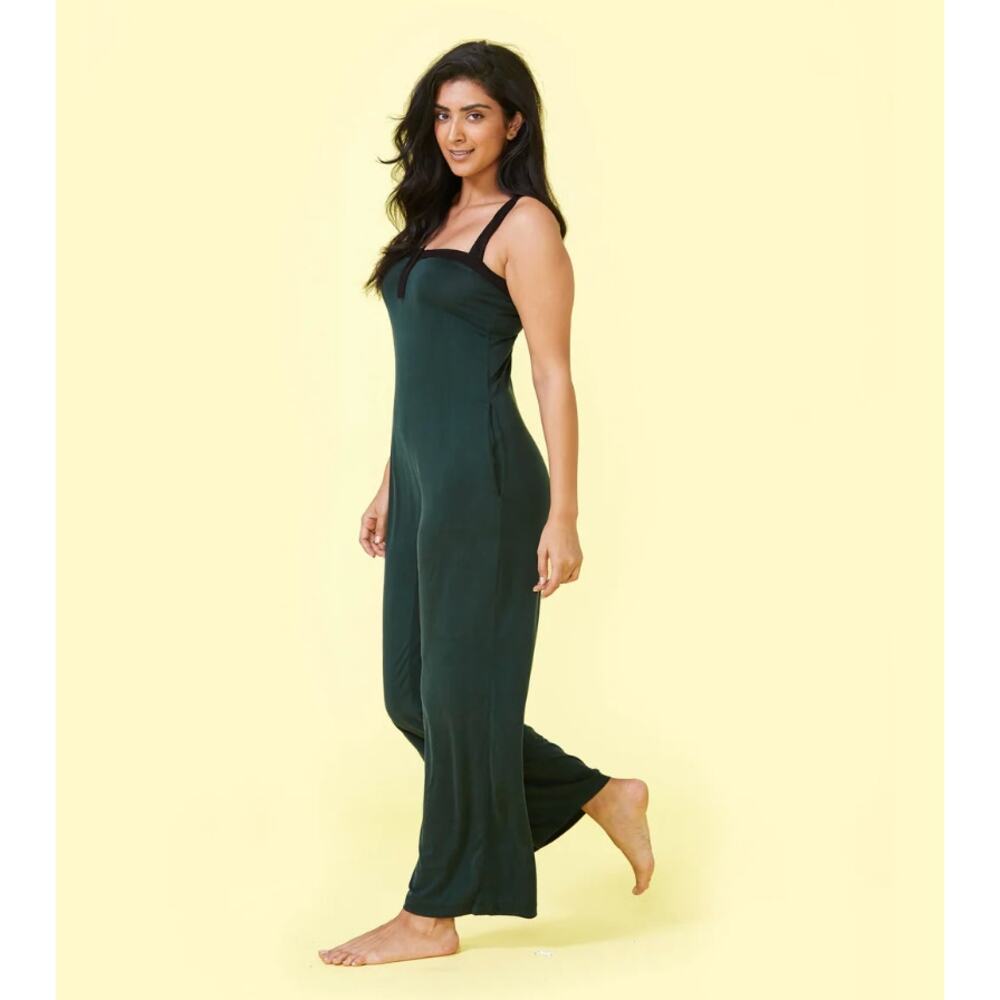 Summersalt Jumpsuit 24 Hour Green Small Cupro Blend Moss